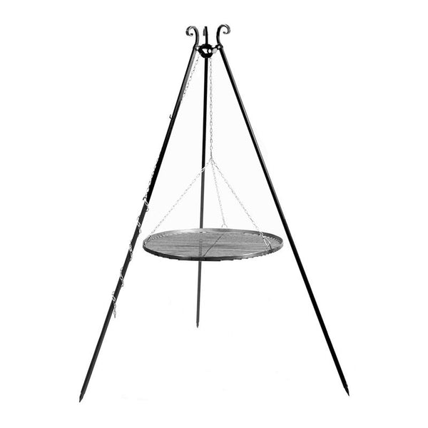Cook King 180 cm-es háromlábú grill acél grillráccsal (50–80 cm)