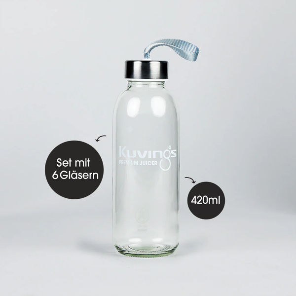 Kuvings Glass Bottle Set (1 Box: 420ml 6 pcs) 40653