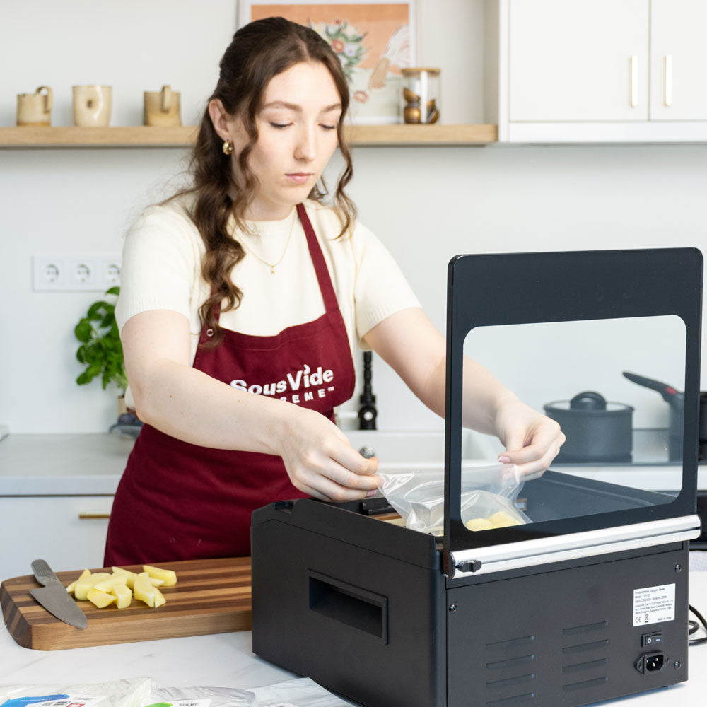 Air Zero Dualis vákuumozógép – kamrás és külsős egyben, profi minőség otthonra, tasak behelyezése a kamrába