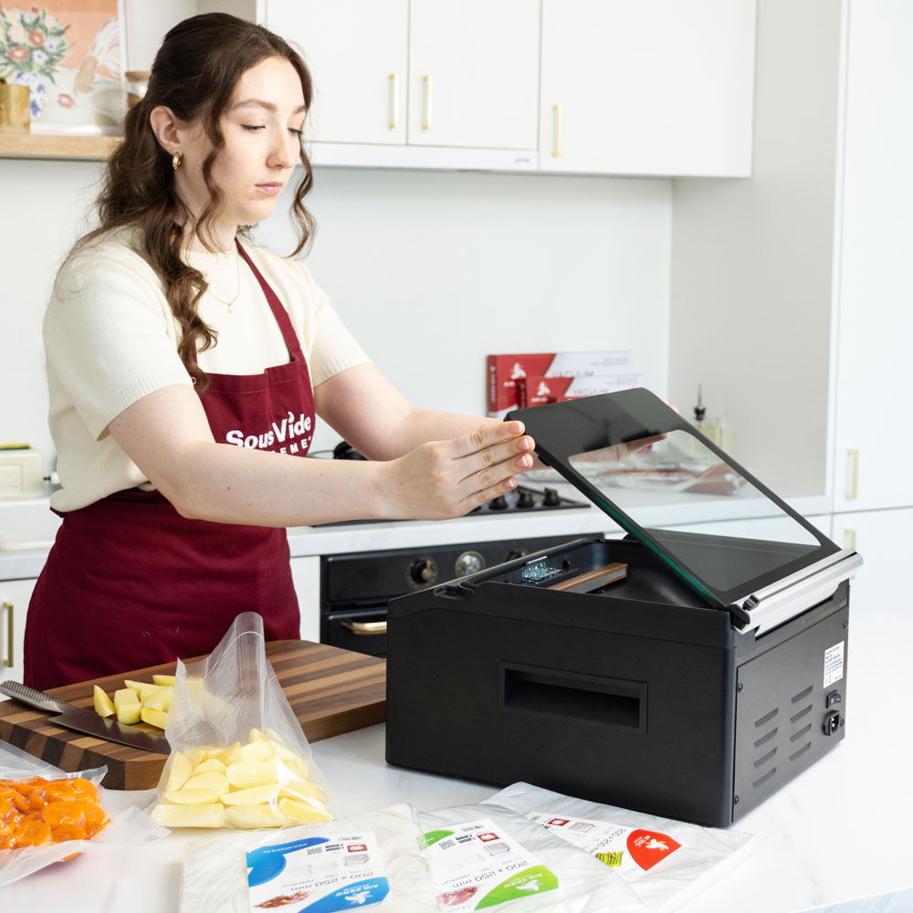 Air Zero Dualis vákuumozógép – kamrás és külsős egyben, profi minőség otthonra, felnyítás közben