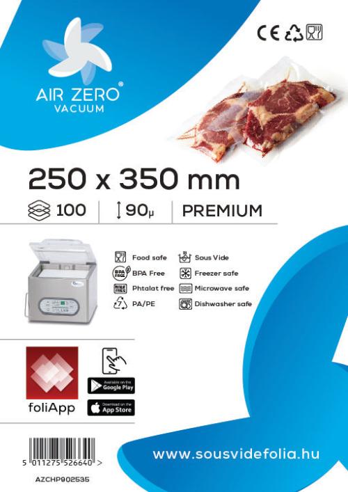 Air Zero Premium vákuumtasak Sous Vide minőség – 90 micron - Kamrás gépekhez