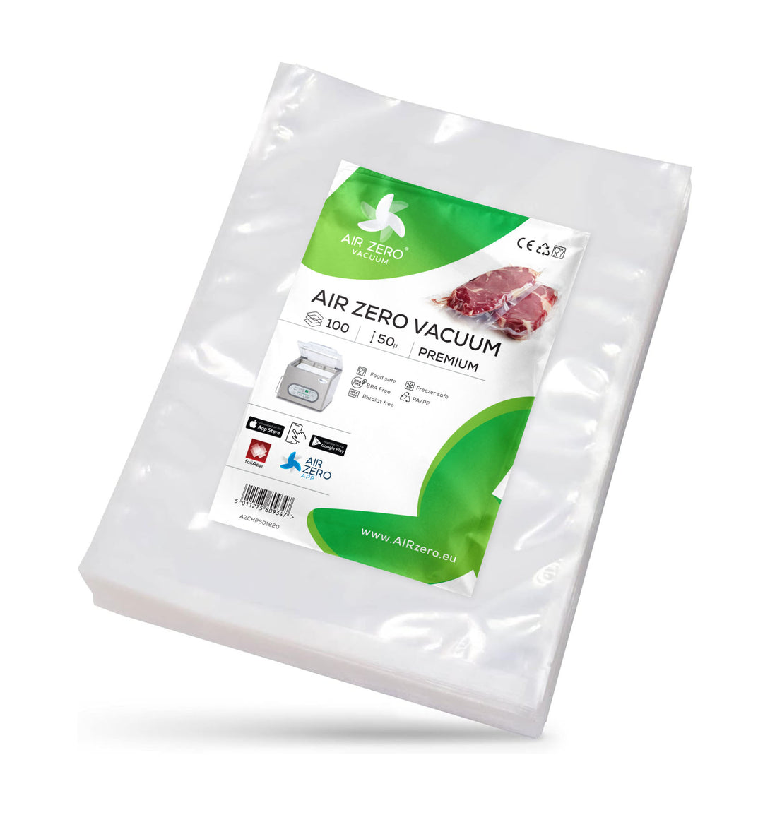 Air Zero EasyPack 50 mikronos sima kamrás vákuumtasak zöld jelölésű csomagban