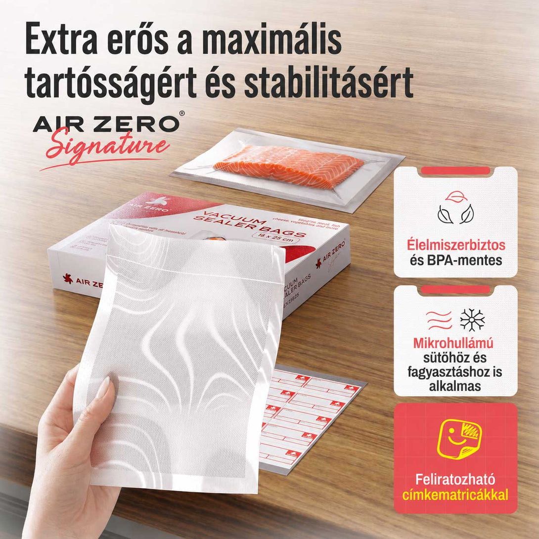 Légbordás vákuumtasak Air Zero Signature (100db/csom)
