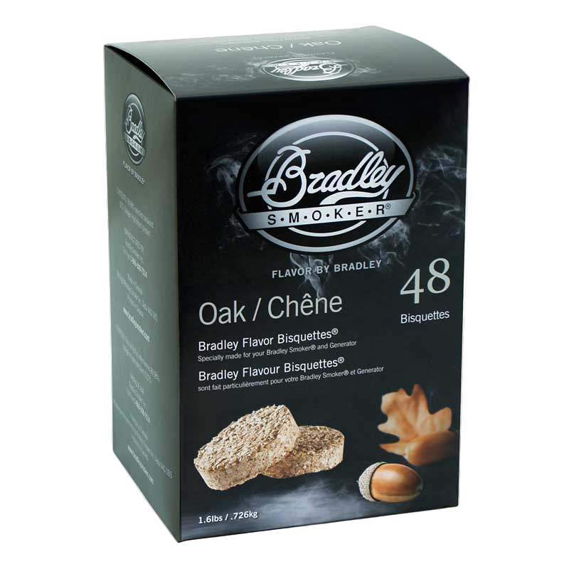 Bradley Tölgy füstölőpogácsa, 48 darabos kiszerelésben.
