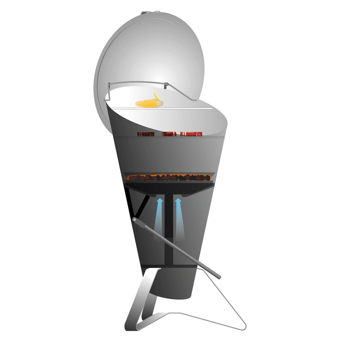 Höfats CONE Álló Tűzkosár és Grill 105cm
