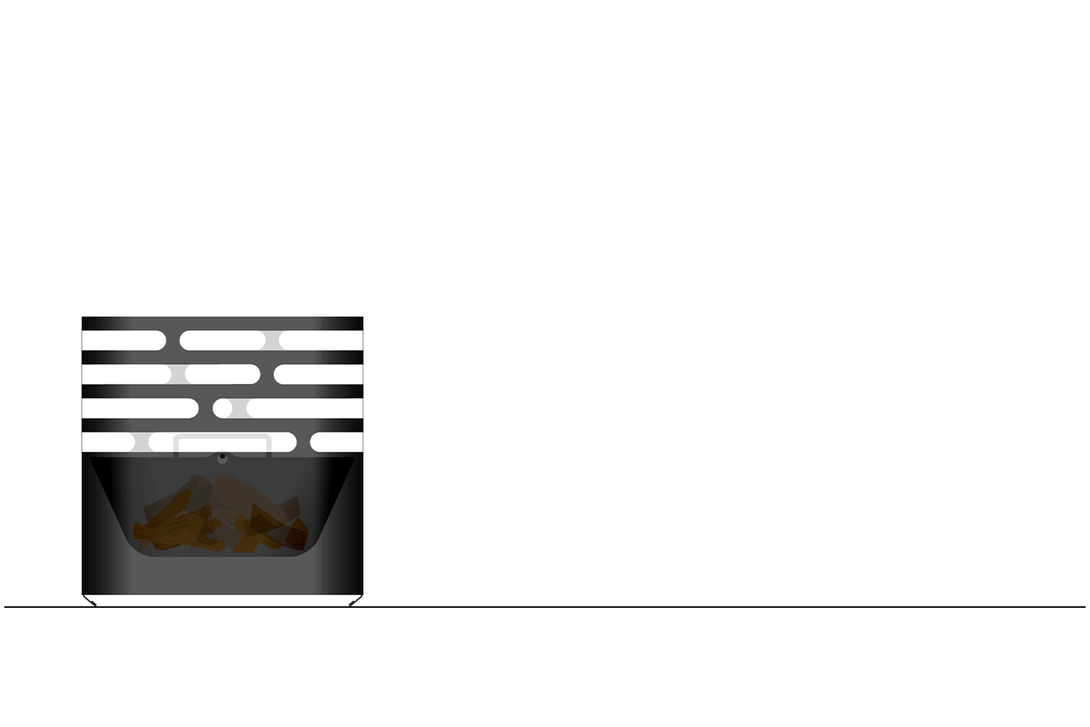Höfats CUBE Forgatható Grill és Tűztál Corten Acél