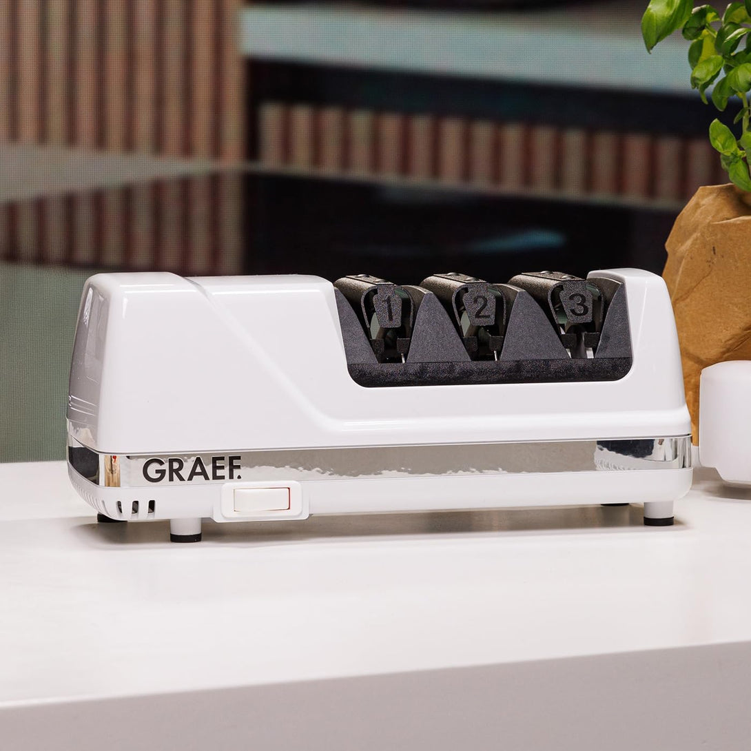 Graef CC150 elektromos késélező élszög választással japán és európai késekhez egyaránt