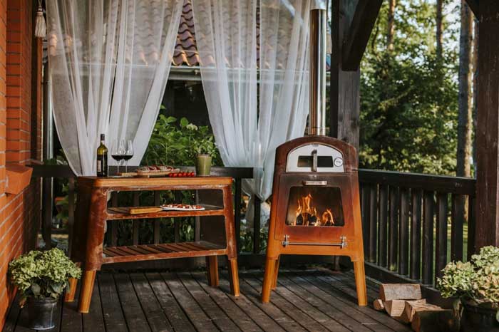 MASURIA Nexo sparhelt és pizzakemence Fekete