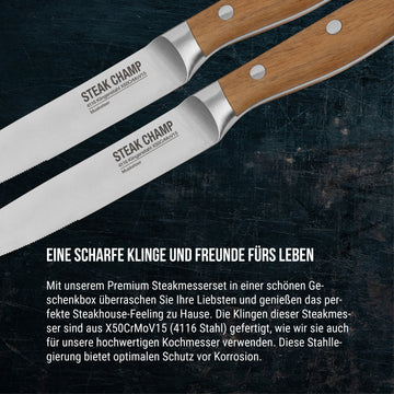STEAK CHAMP Premium steak kés szett (4db)