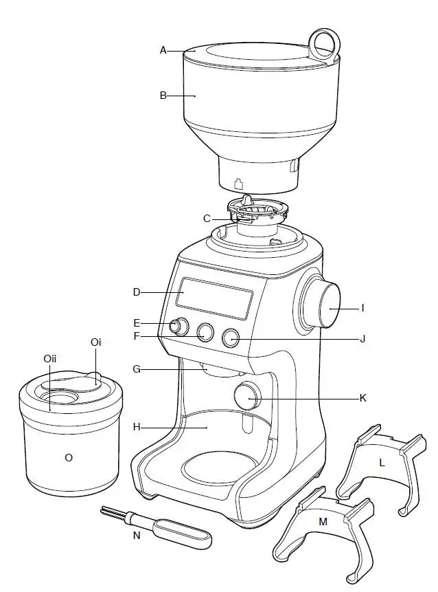 Sage The Smart Grinder™ Pro Automata Kávédaráló BCG820BST