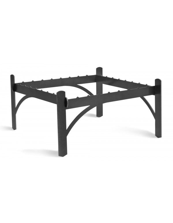 Üres acél serpenyőtartó állvány 40×40×21 cm – 50 cm-es serpenyőhöz, szétszedhető.
