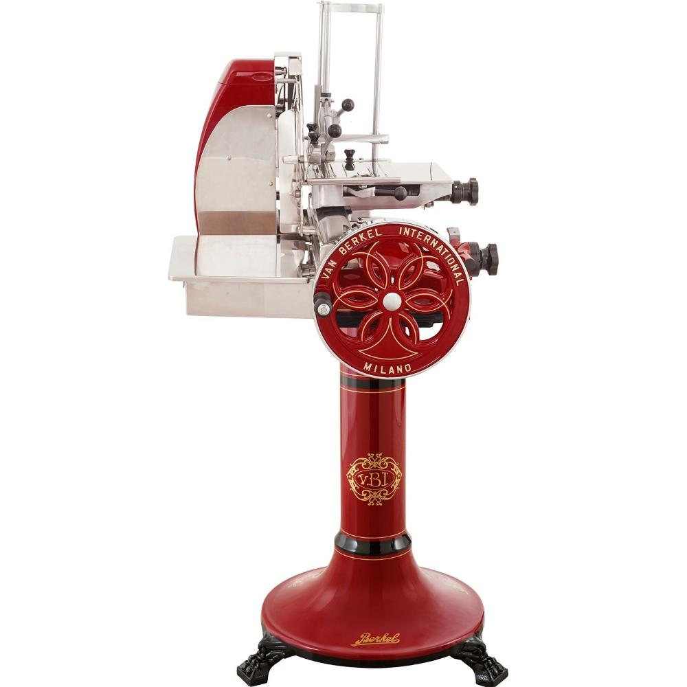 Berkel Flywheel B116 RED szeletelő állvánnyal - Virágmintás öntöttvas lendkerék.