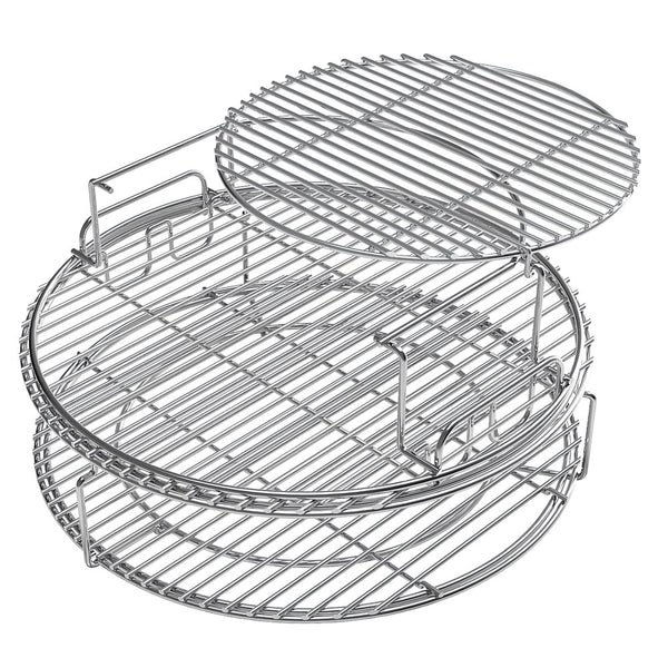 Big Green Egg EGGspander készlet teljesen összeállított állapotban, több szintű rozsdamentes grillráccsal

