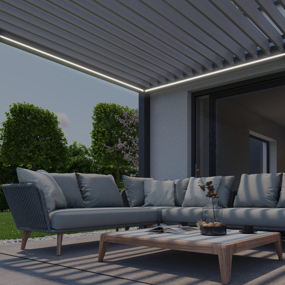 LED világítás, meleg fehér - Pergola, életkép