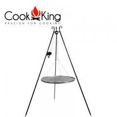 Cook King 80 cm-es Grillrács 180 cm-es Állvánnyal és Csörlővel (Rozsdamentes acél)