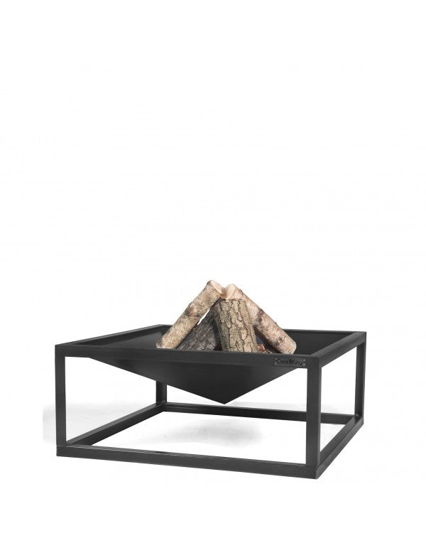 Cook King CUBA kerti tűztál – modern, négyzetes kialakítású, kézzel készült tűzrakó (70×70 cm) - használat előtt.