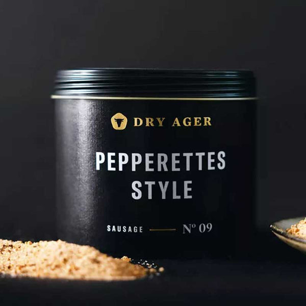 Dry Ager Pepperettes Style fűszerkeverék fekete dobozban – No. 09 kolbászfűszer apró, fűszeres húskészítmények érleléséhez.