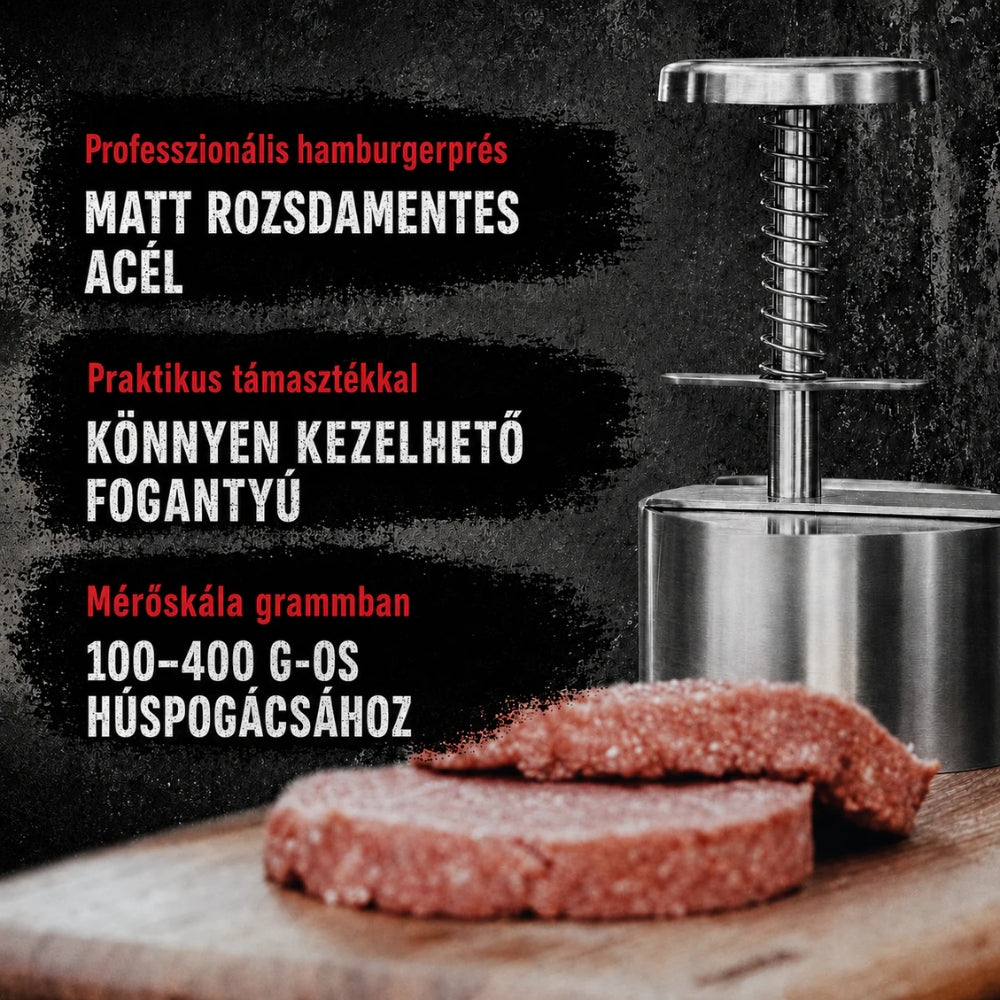 FM Professional hamburgerprés infografika