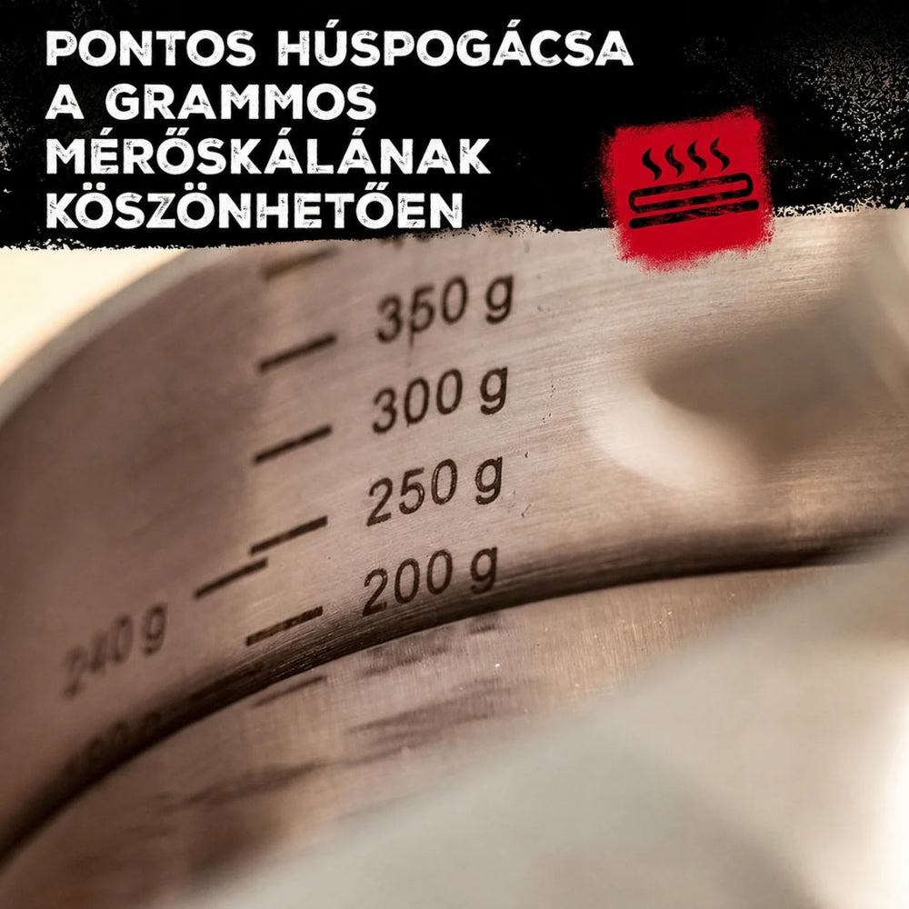FM Professional hamburgerprés mérőskálával
