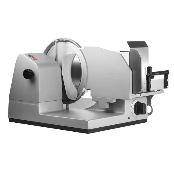 GRAEF Master 3020 VS szeletelőgép alapállásban lévő Vario-Slice kocsival, oldalnézetből.