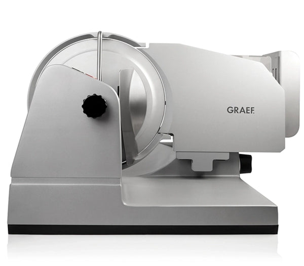 GRAEF Master 3310 DS szeletelőgép dupla kocsival – ipari hús- és felvágott szeletelő előlnézet