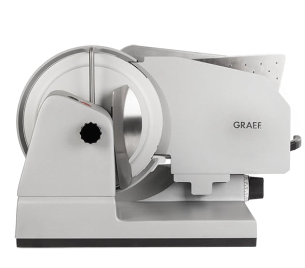 GRAEF Master 3310 EA Clamper oldalnézet, nagy átmérőjű alapanyagokhoz tervezett szeletelőgép.