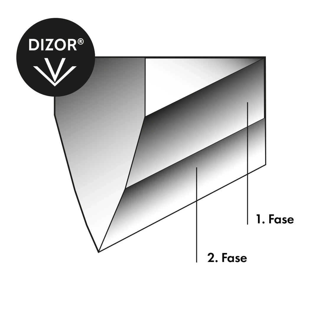 Dizor technológia kétfázisú élkialakítás grafika