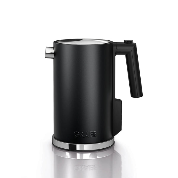 Graef WK902 fekete vízforraló, duplafalú rozsdamentes acél, 1,2 l