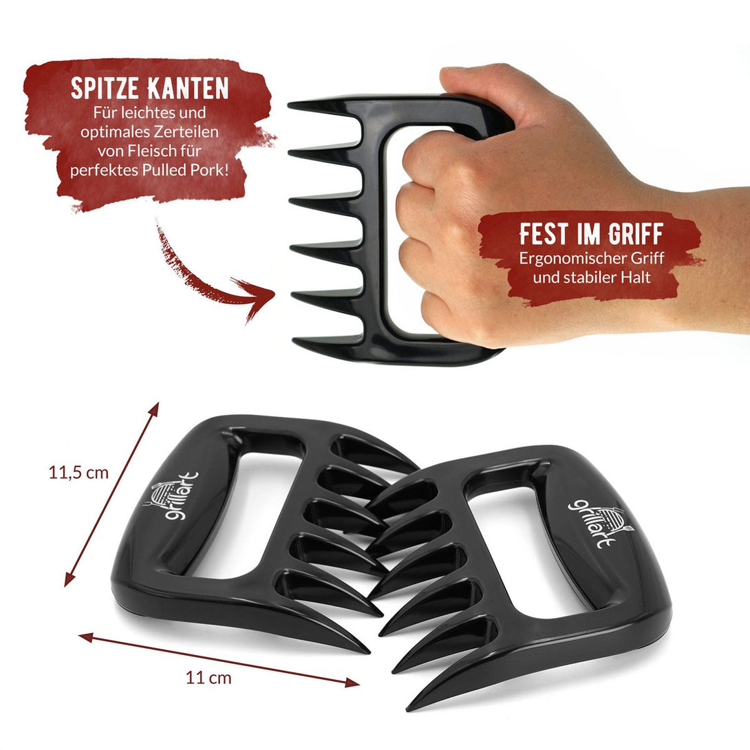 Grillart medvekarom méretekkel és ergonomikus fogással