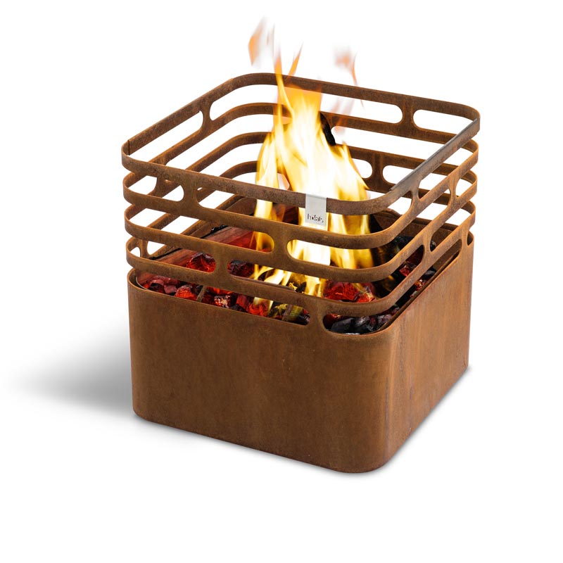Höfats CUBE Forgatható Grill és Tűztál Corten Acél