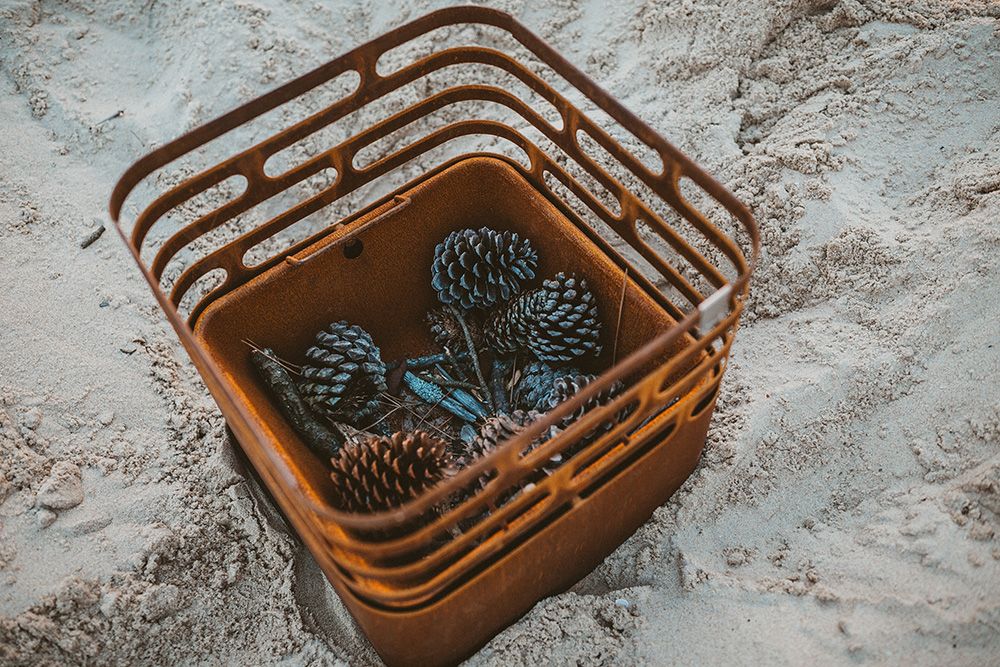Höfats CUBE Forgatható Grill és Tűztál Corten Acél