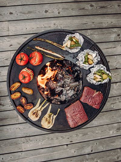 Höfats Plancha BBQ Tűzrakó Tál Szett High 57cm