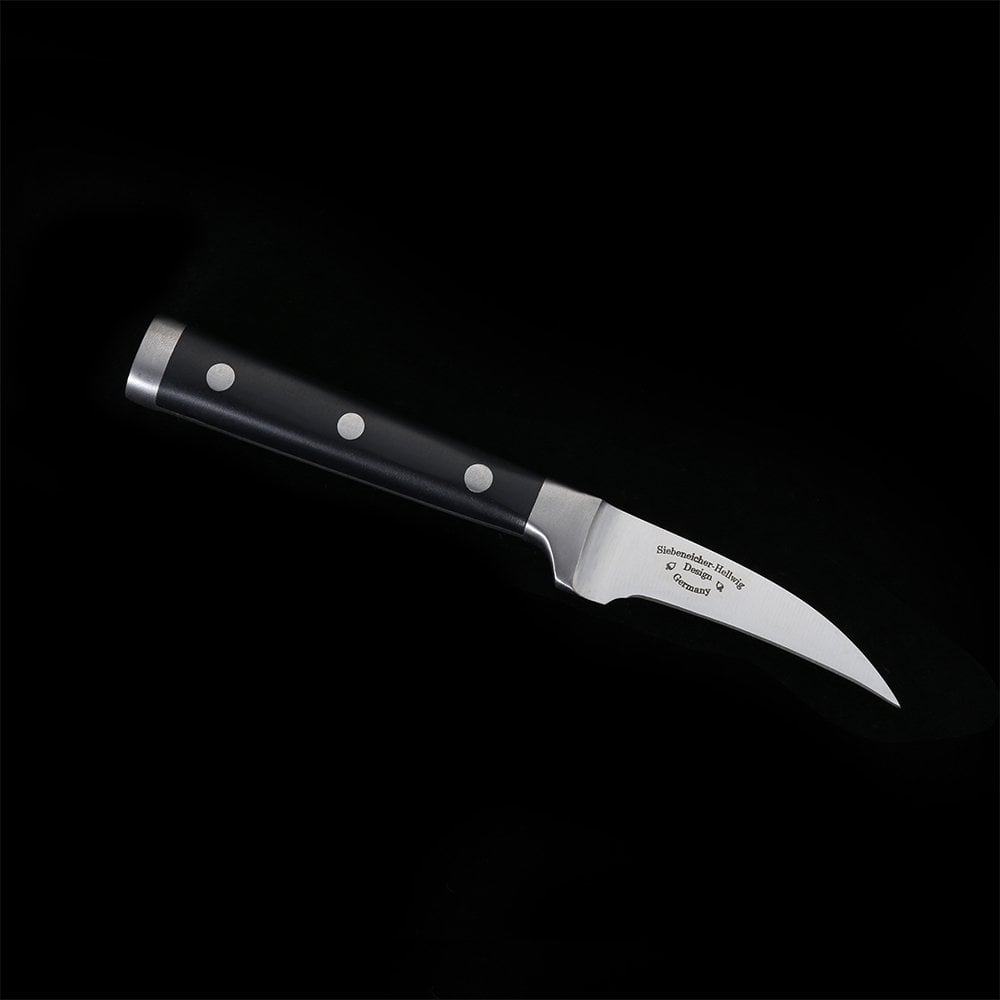 IZUMI ICHIAGO tourné kés oldalnézetben, Tecaran markolattal és ujjvédelemmel.