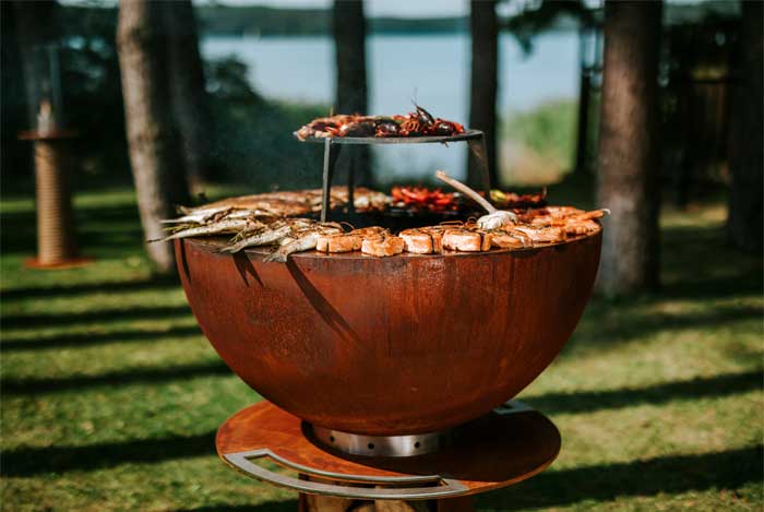 MASURIA Juno 800 Kültéri Grill Corten - Rozsda Acél