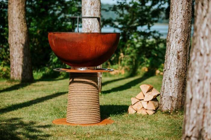 MASURIA Juno 800 Kültéri Grill Corten - Rozsda Acél