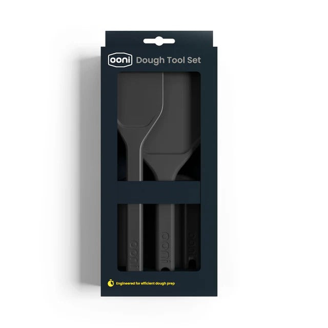 Ooni tésztavágó spatula közelről – polipropilén, matt fekete