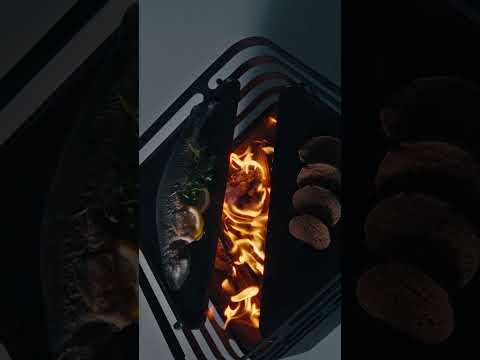 Höfats CUBE Forgatható Grill és Tűztál Corten Acél videó