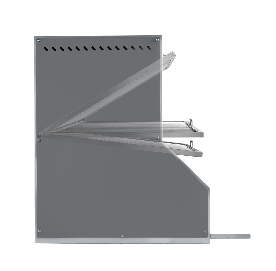 Billenthető grillrács három állásban (begyújtás, edenyhasznalat, zsirfelfogas) – Countertop Open Grill