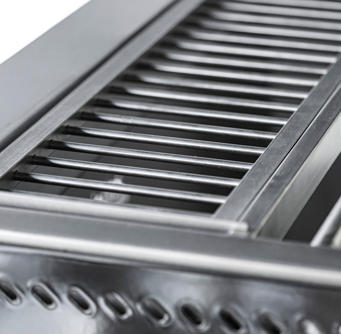 O grillrács keretes részlet a Pujadas Countertop Open Grill pultos modellen