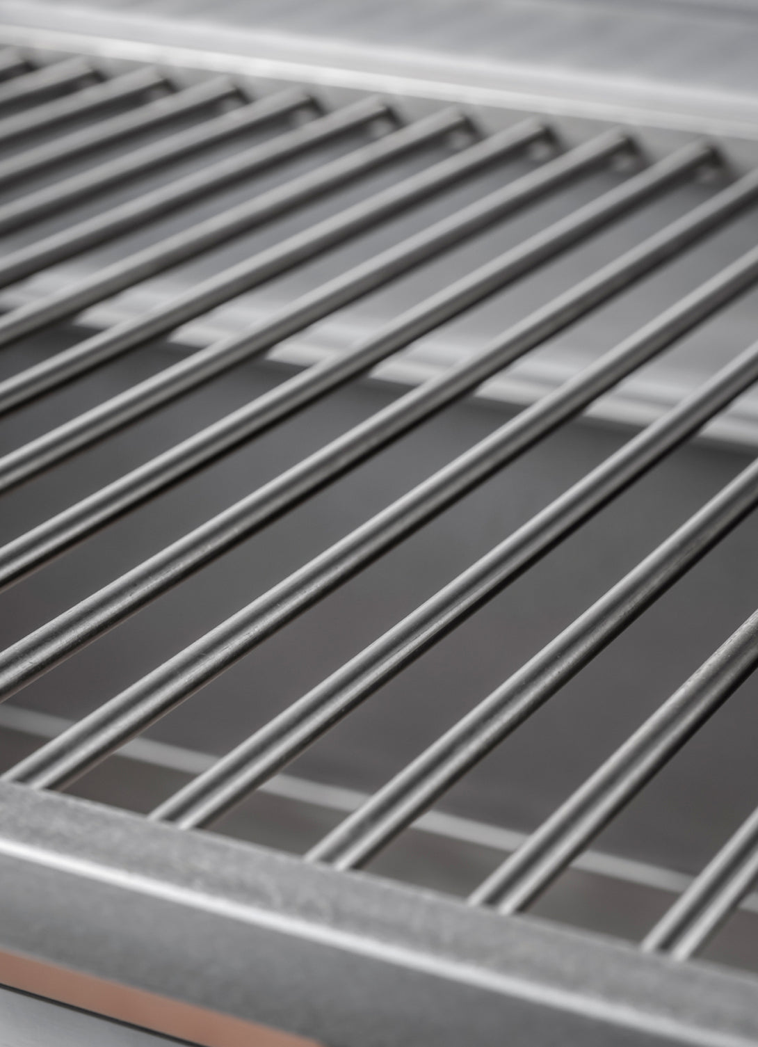 Pujadas Open Grill pálcás grillrács részlet közelről, rozsdamentes acél rudakkal