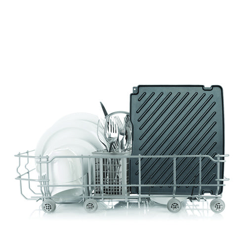 Sage The BBQ & Press Grill Elektromos Kontakt Grill SGR700BSS elölnézet, 2 szendvics egyidejű sütése.
