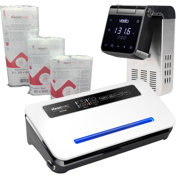 Activa vákuumgép, Magic Vac tekercsek és Vesta Imersa Elite sous vide rúd