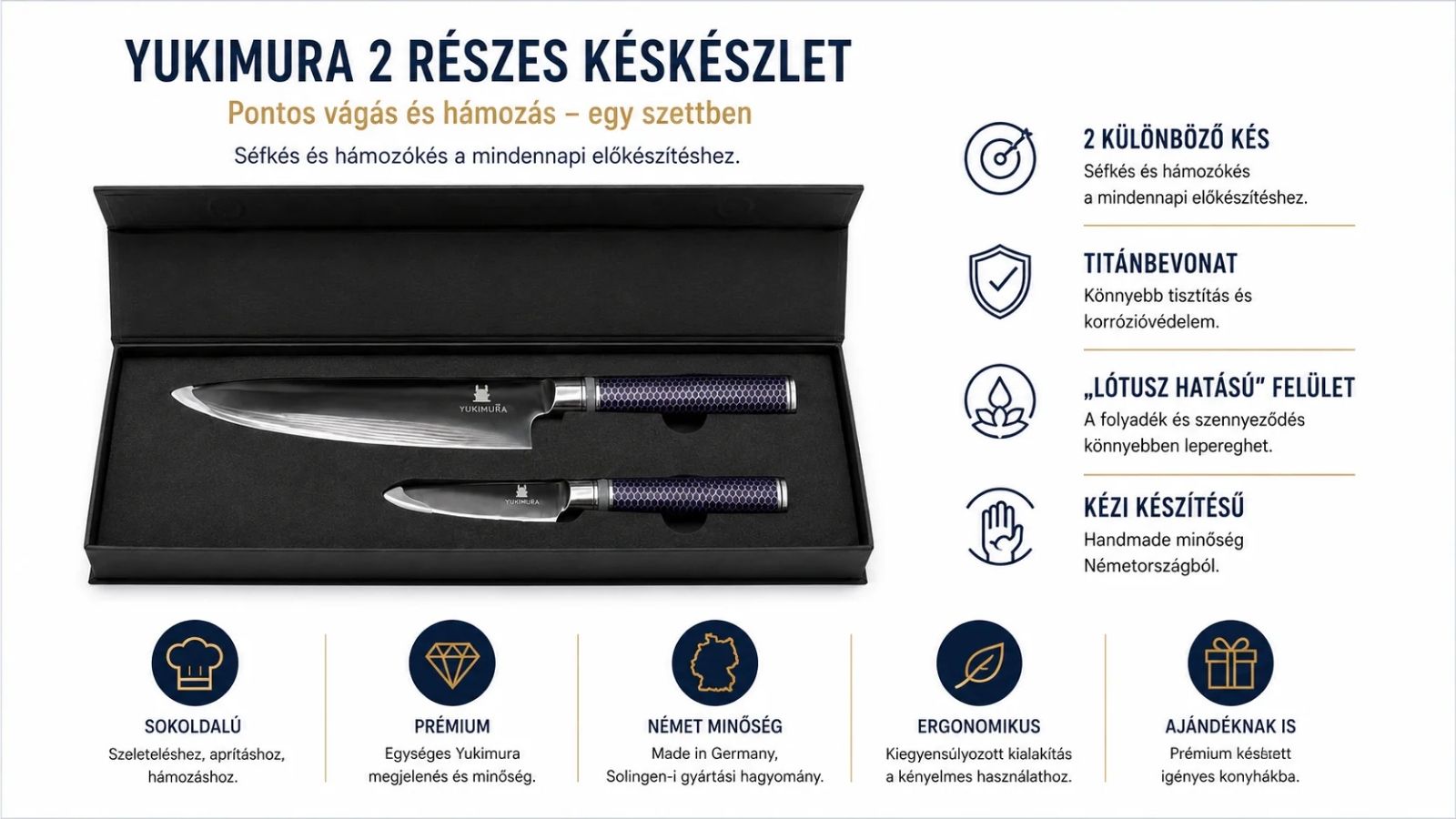 Sternsteiger Yukimura 2 részes késkészlet séfkés és hámozókés