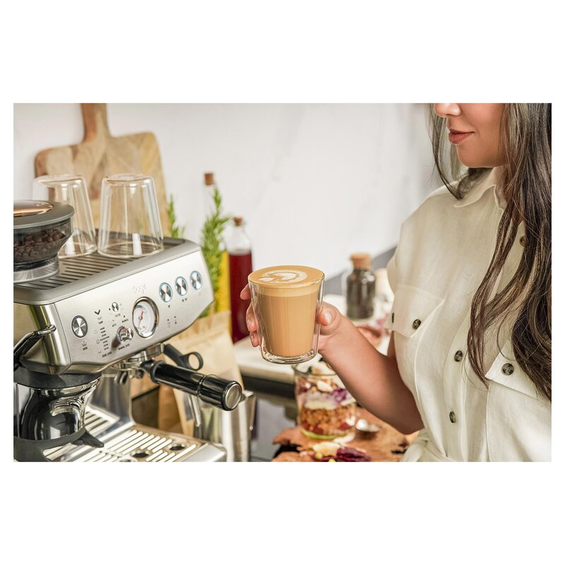 the Barista Express™ Impress Eszpresszó gép kávédarálóval SES876BSS