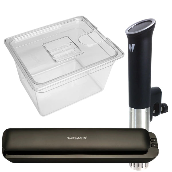 Wartmann Sous Vide szett – Cirkulátor + Vákuumozó + 12L Medence fedéllel